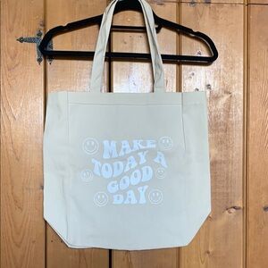 Cream Tote Bag with Positive Message
